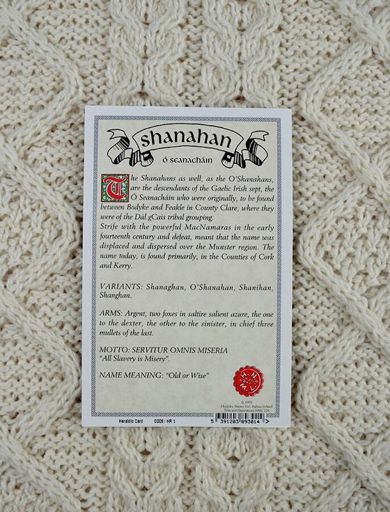 Aran Cashmere Shanahan Clan Scarf