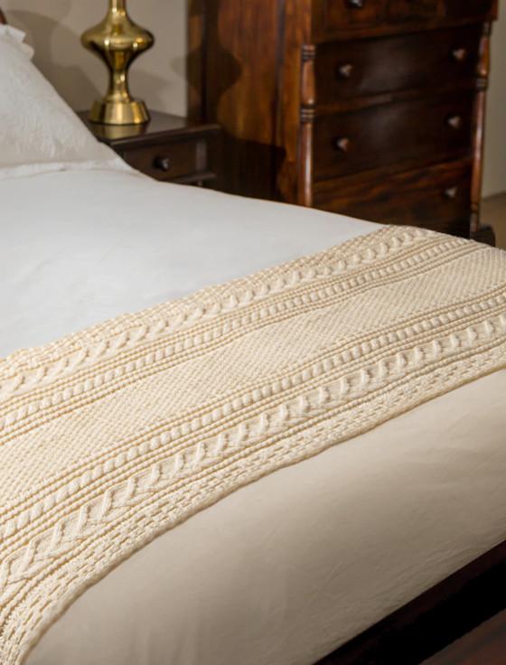 aran cashmere Sheehan Clan Aran Bed Runner