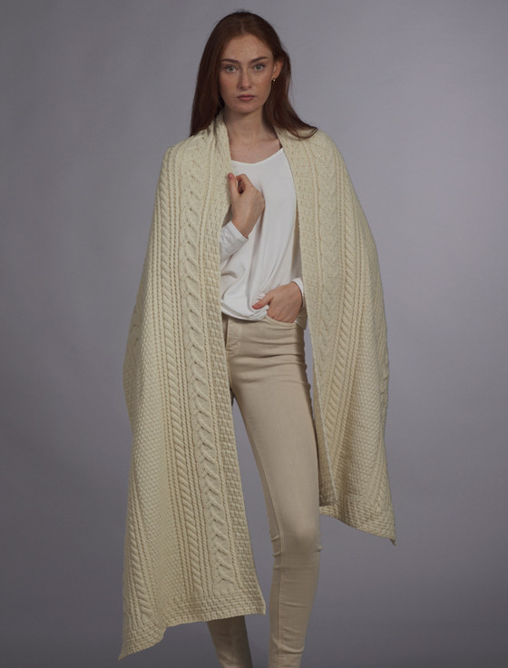 Aran Cashmere Sheehan Clan Aran Wrap