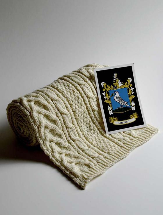 aran cashmere Sheehan Clan Scarf