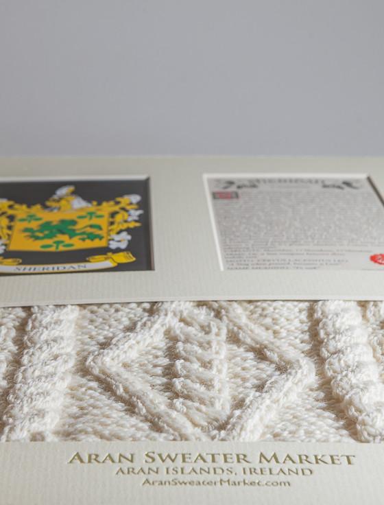 Aran Cashmere Sheridan Clan Aran & History Display