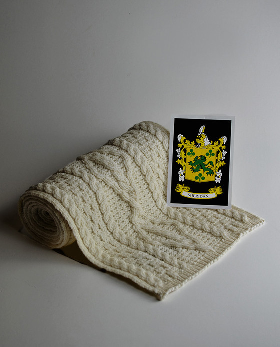 aran cashmere Sheridan Clan Scarf