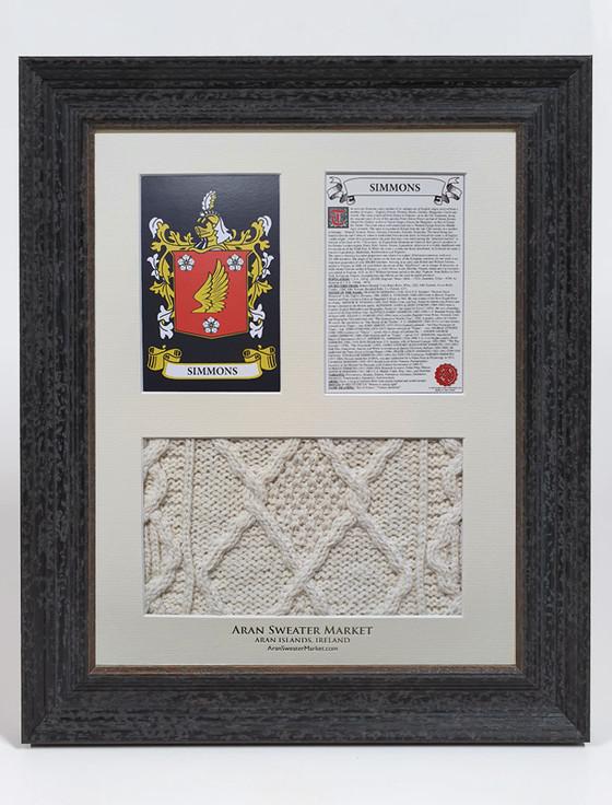 aran cashmere Simmons Clan Aran & History Display