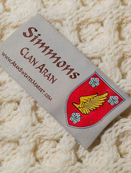 Aran Cashmere Simmons Clan Aran Poncho