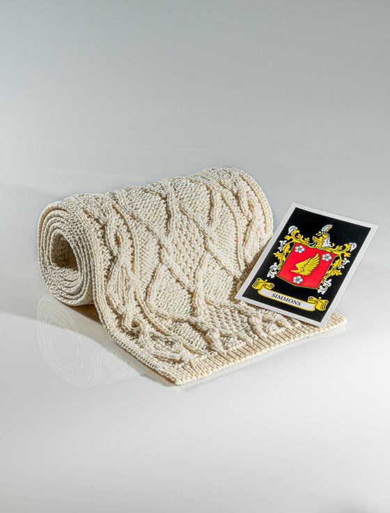 aran cashmere Simmons Clan Scarf