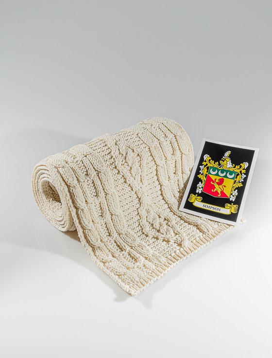 aran cashmere Simpson Clan Scarf