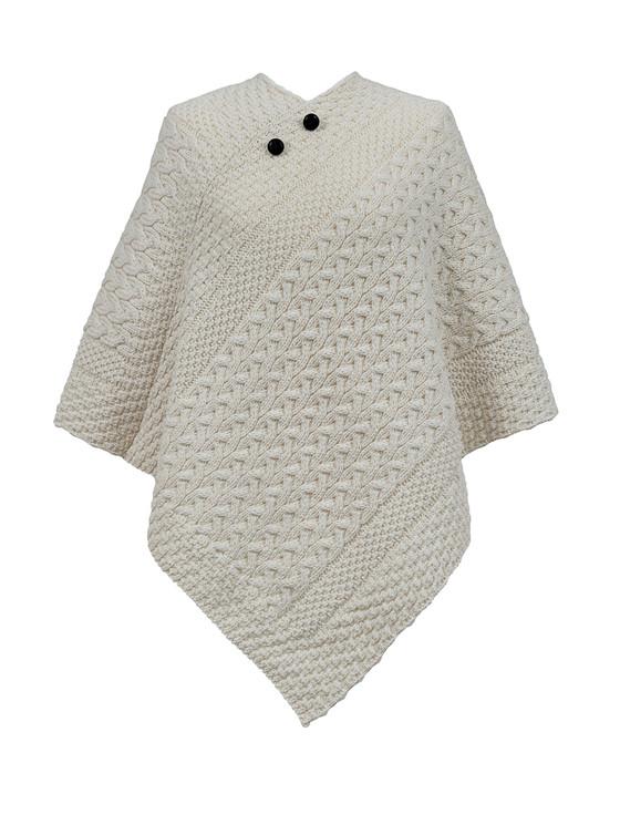 aran cashmere Slattery Clan Aran Poncho