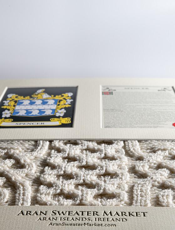 Aran Cashmere Spencer Clan Aran & History Display