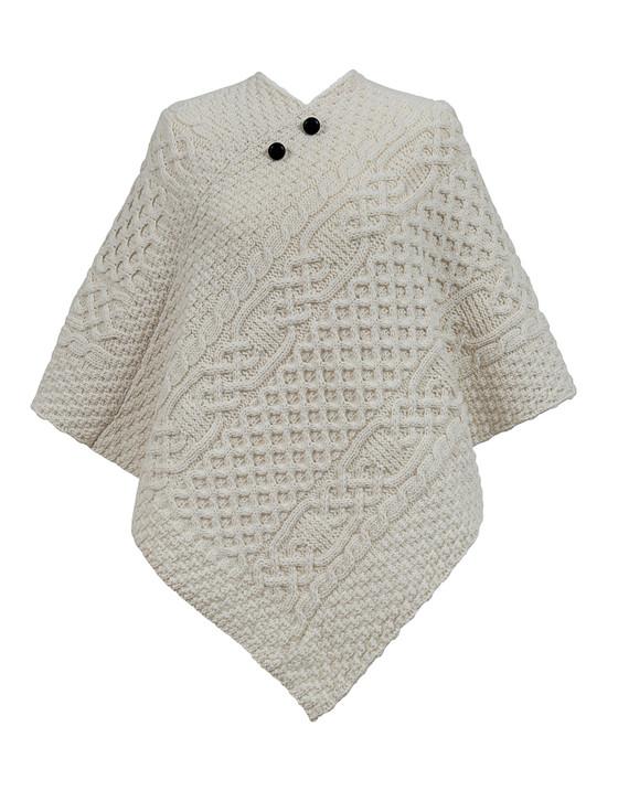 aran cashmere Spencer Clan Aran Poncho