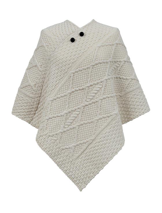 aran cashmere Stapleton Clan Aran Poncho