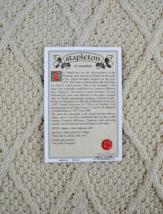 Aran Cashmere Stapleton Clan Scarf