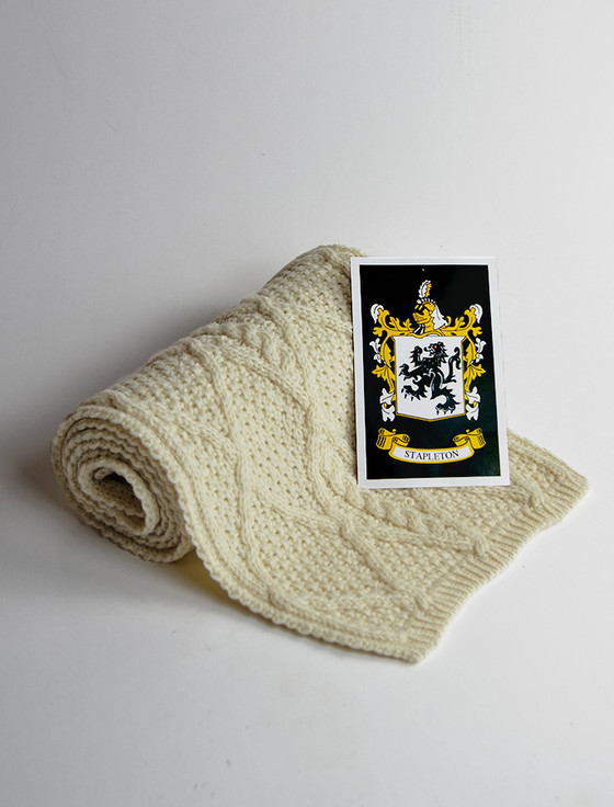 aran cashmere Stapleton Clan Scarf