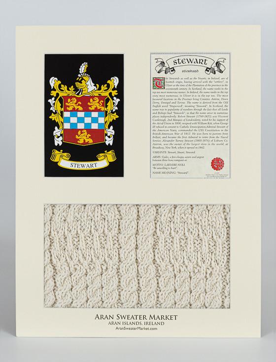 Aran Cashmere Stewart Clan Aran & History Display