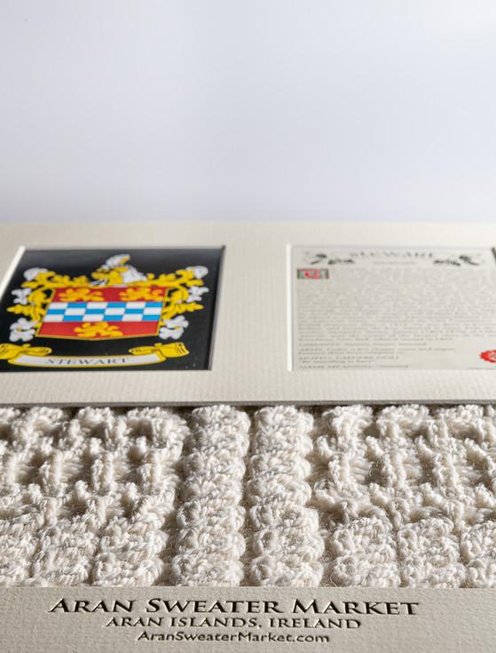 Aran Cashmere Stewart Clan Aran & History Display