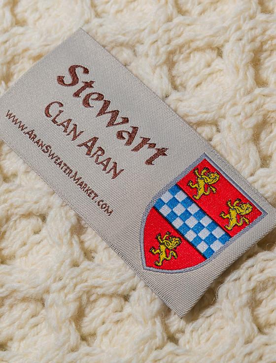 Aran Cashmere Stewart Clan Aran Poncho
