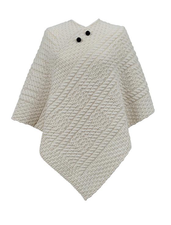 aran cashmere Stewart Clan Aran Poncho