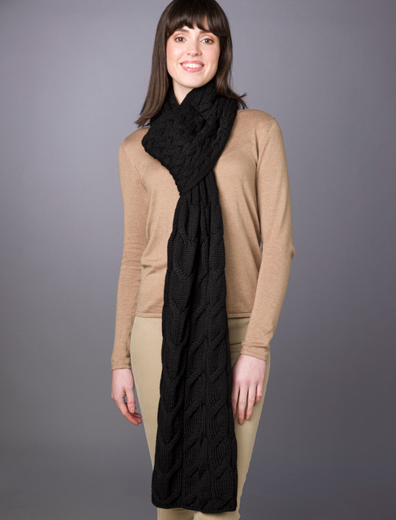 Aran Cashmere ‎Super S‎of‎t Cable‎d Shawl‎‎‎‎‎‎‎