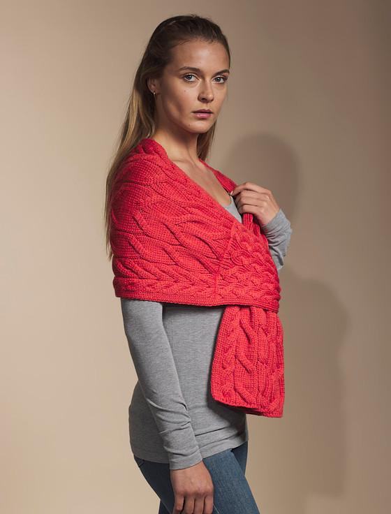 Aran Cashmere ‎Super S‎of‎t Cable‎d Shawl‎‎‎‎‎