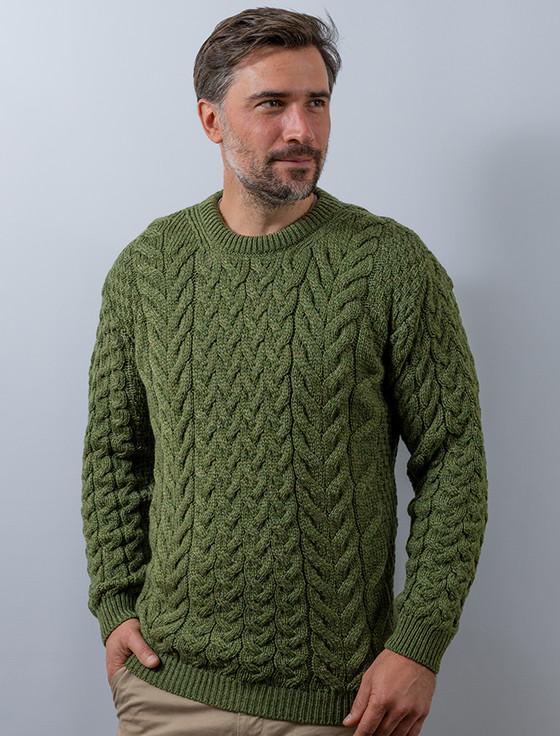 Aran Cashmere Super Soft Aran Crew Neck Sweater