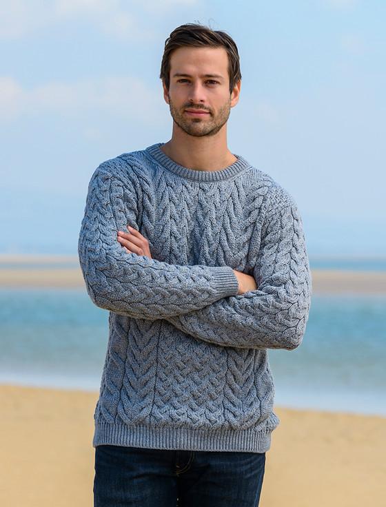 Aran Cashmere Super Soft Aran Crew Neck Sweater‎‎‎‎‎‎‎‎‎‎‎‎‎‎