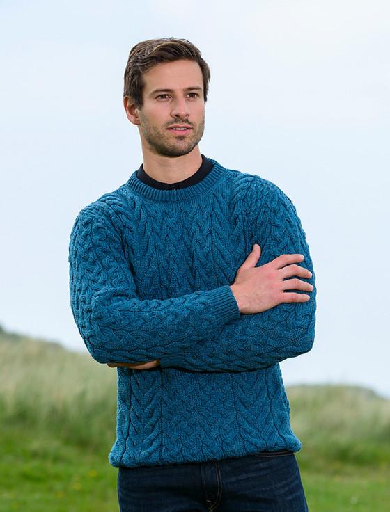 aran cashmere Super Soft Aran Crew Neck Sweater‎‎‎‎‎‎‎‎‎‎‎‎‎