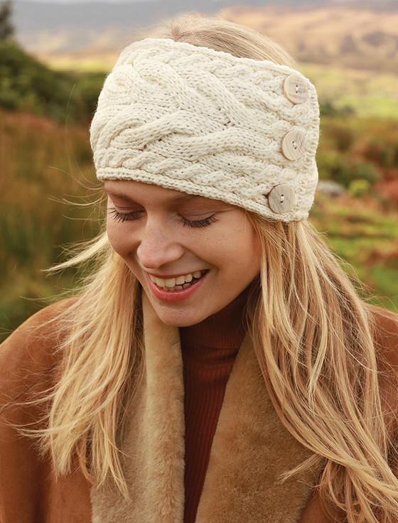 aran cashmere ‎Super Soft Cable Stit‎ch Headband