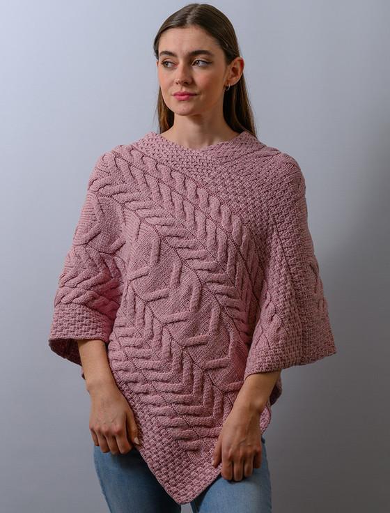 Aran Cashmere Super Soft‎ Cable Stitch‎‎ Poncho‎‎