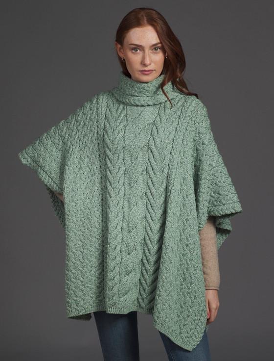 aran cashmere ‎Super Soft Co‎wl Neck Poncho‎‎‎‎‎‎‎‎