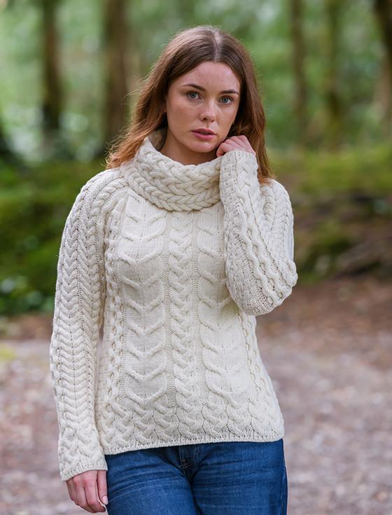 aran cashmere Super Soft Cowl Neck Aran‎‎‎‎‎‎