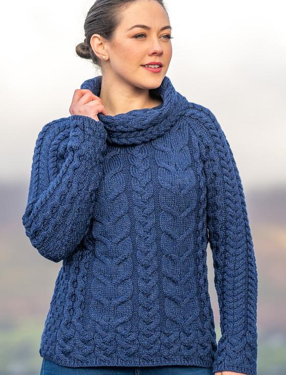 Aran Cashmere Super Soft Cowl Neck Aran‎