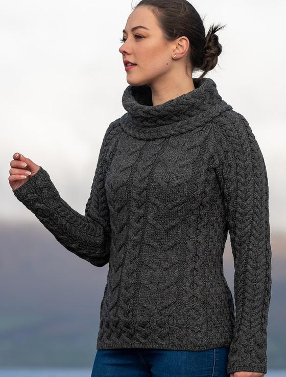 Aran Cashmere Super Soft Cowl Neck Aran‎