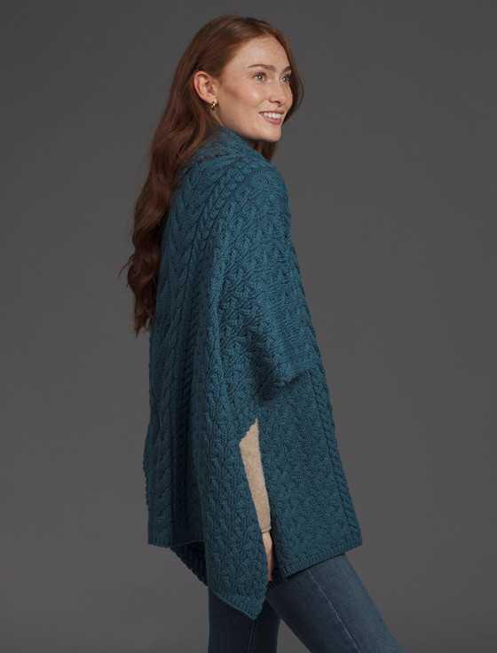Aran Cashmere Super Soft Cowl Neck Poncho‎‎‎‎‎