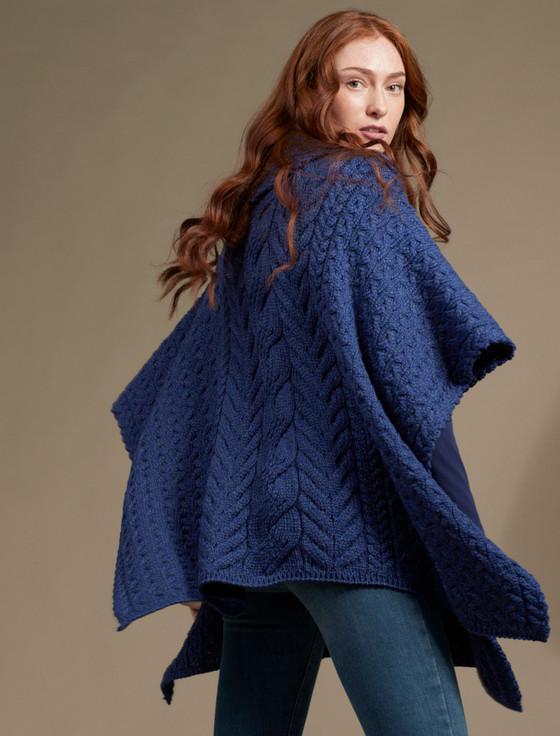 Aran Cashmere Super Soft Cowl Neck Poncho‎‎