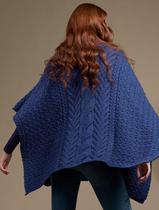 Aran Cashmere Super Soft Cowl Neck Poncho‎‎