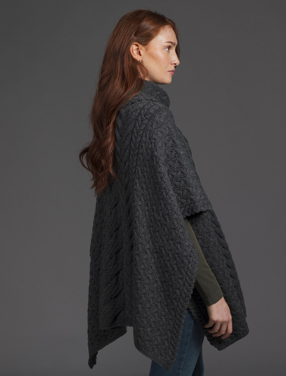 Aran Cashmere Super Soft Cowl Neck Poncho‎‎‎‎‎‎