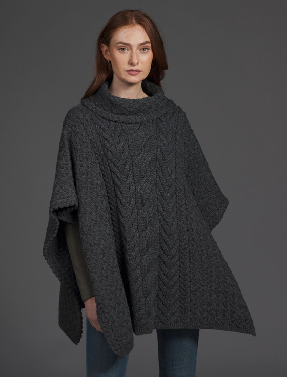 aran cashmere Super Soft Cowl Neck Poncho‎‎‎‎‎‎