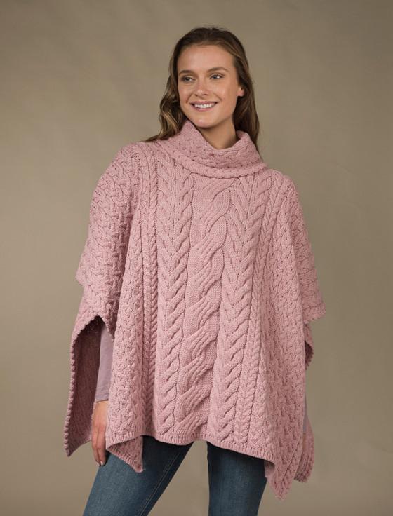 Aran Cashmere Super Soft Cowl Neck Poncho‎‎‎
