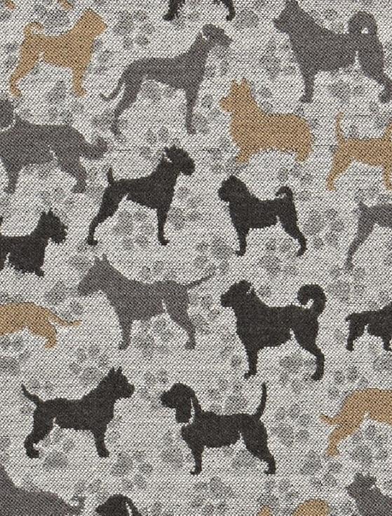 Aran Cashmere Super Soft Fringed Scarf - Dog Motif