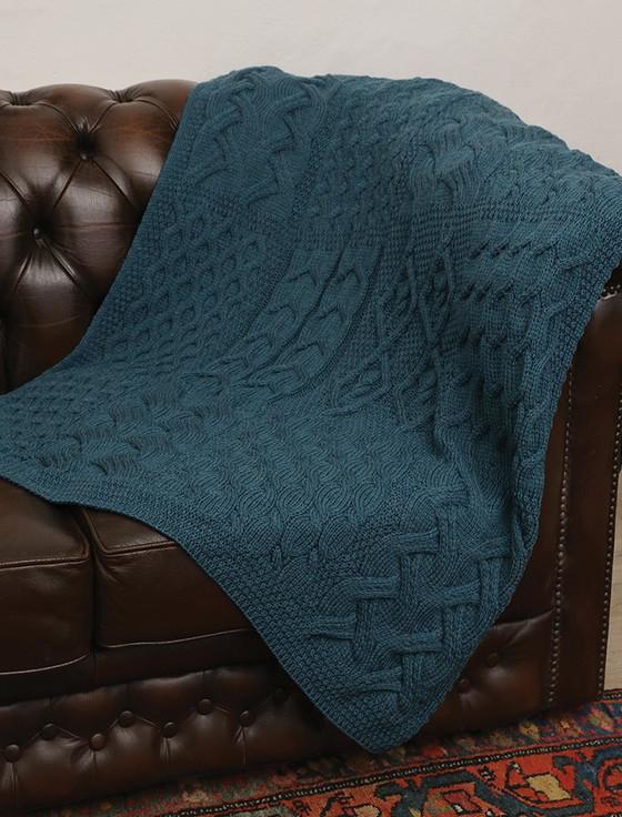 Aran Cashmere Super Soft Patchwork Throw
