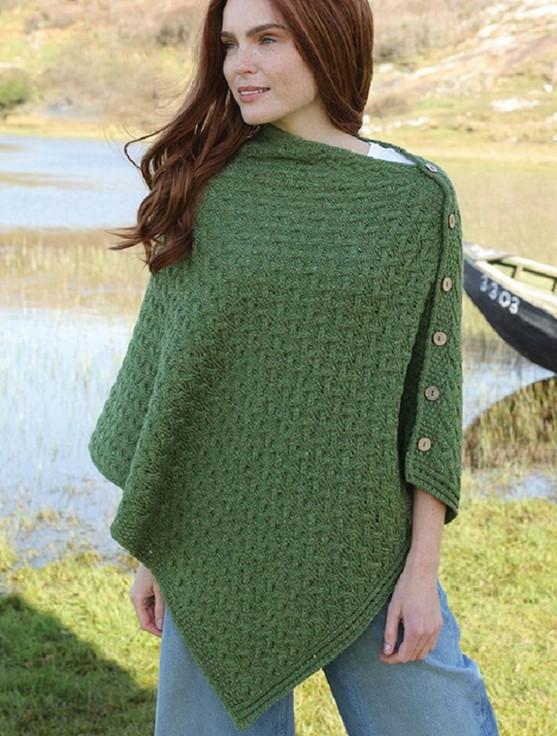 Aran Cashmere ‎Super Soft‎ ‎Trellis Poncho‎‎