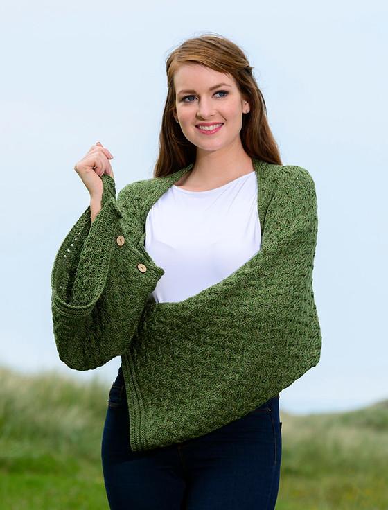 Aran Cashmere ‎Super Soft‎ ‎Trellis Poncho‎‎