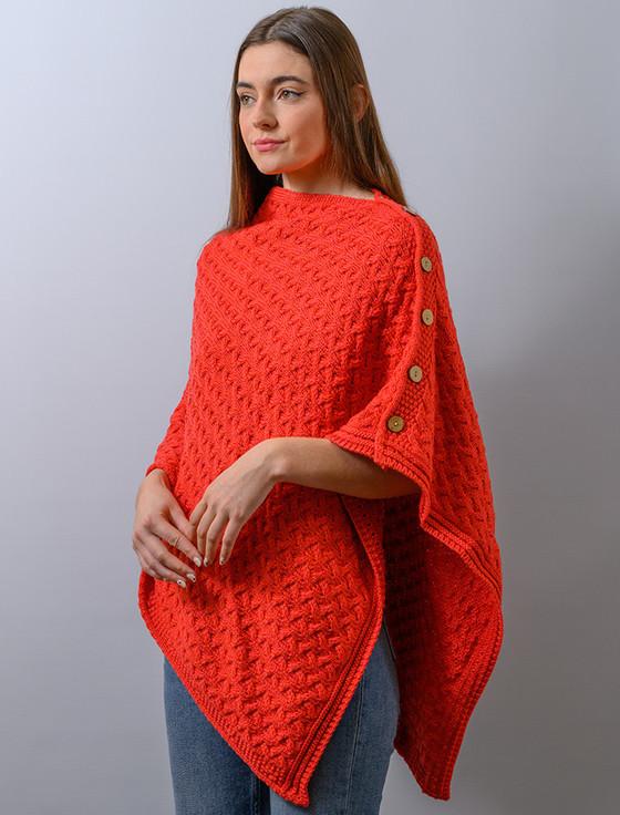 aran cashmere Super Soft‎ Trellis Poncho‎‎