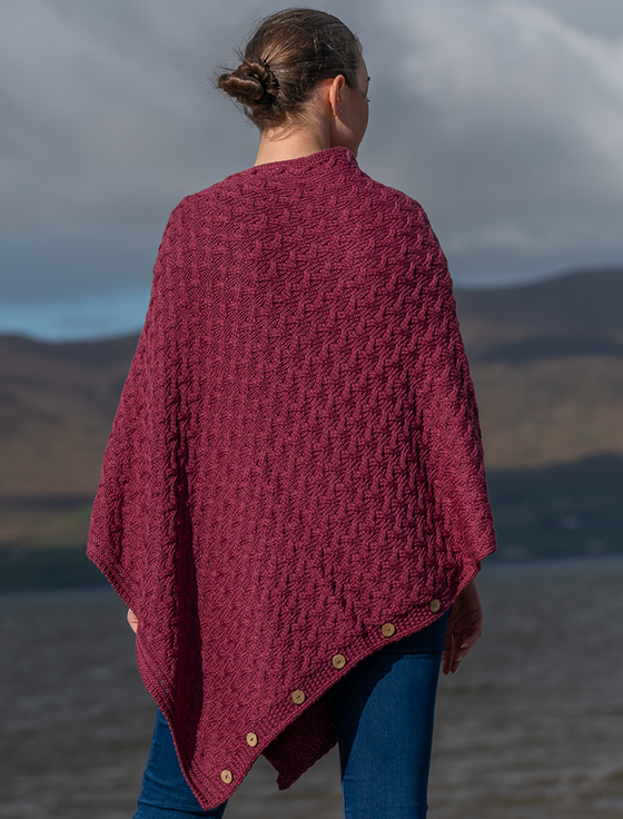 Aran Cashmere Super Soft Trellis Poncho‎‎‎‎‎