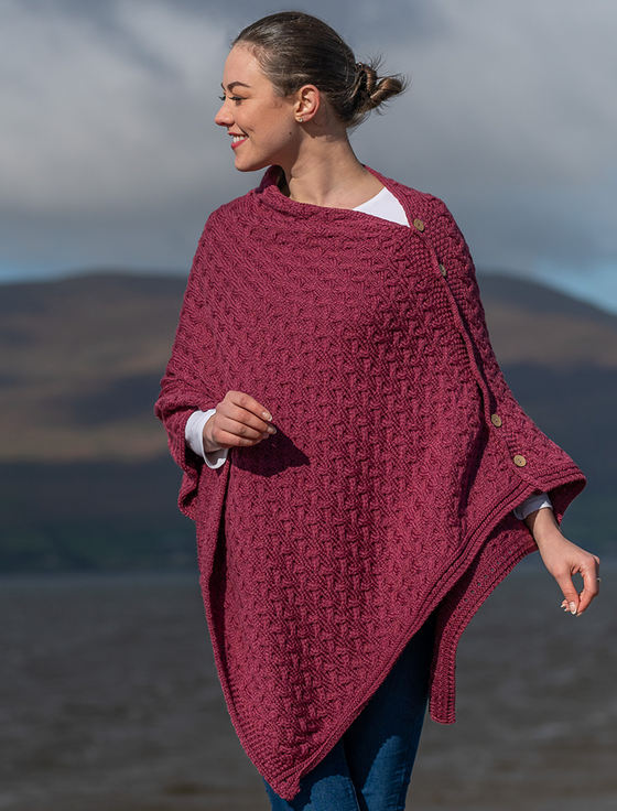 aran cashmere Super Soft Trellis Poncho‎‎‎‎‎