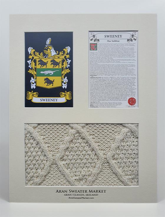 Aran Cashmere Sweeney Clan Aran & History Display
