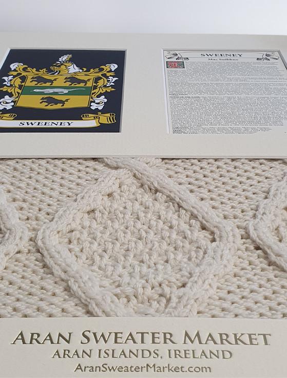 Aran Cashmere Sweeney Clan Aran & History Display