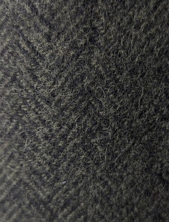 Aran Cashmere Tartan Wool Stole - Green Herringbone