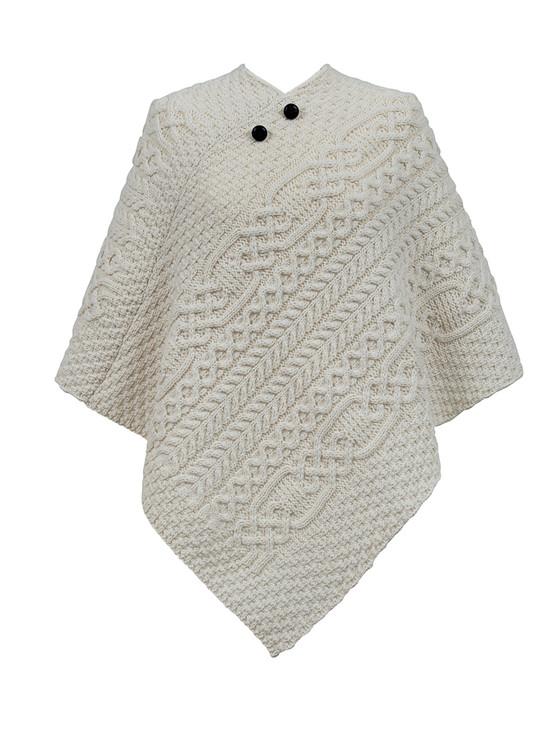 aran cashmere Thomas Clan Aran Poncho