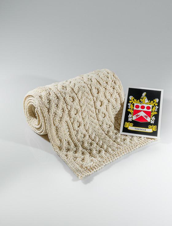 aran cashmere Thomas Clan Scarf