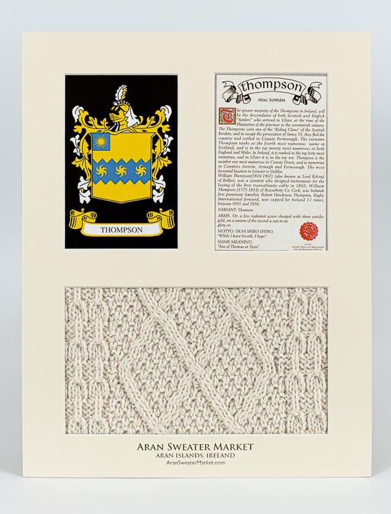 Aran Cashmere Thompson Clan Aran & History Display
